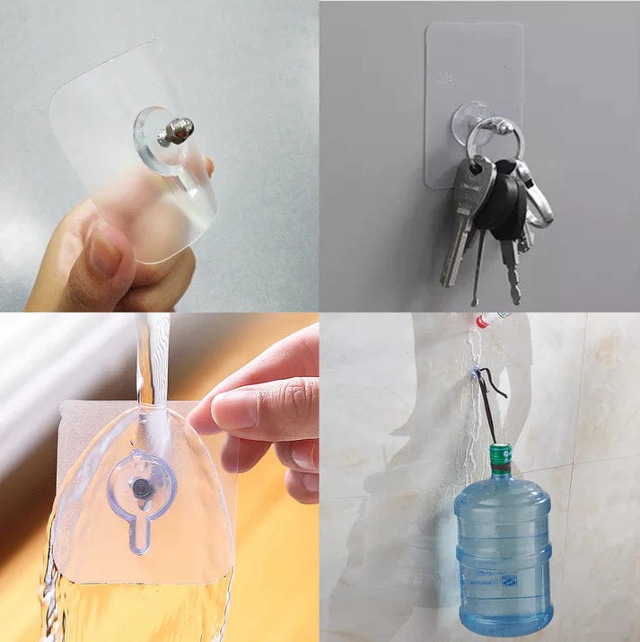 Strong Reusable Adhesive Wall Hooks – Pack of 40 | Snuba