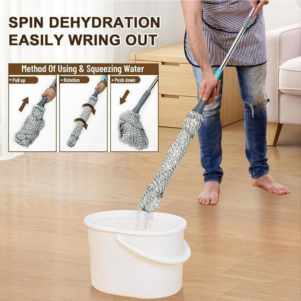 🧹 Microfiber Twist Mop – 360° Spin Cleaning for a Spotless Home