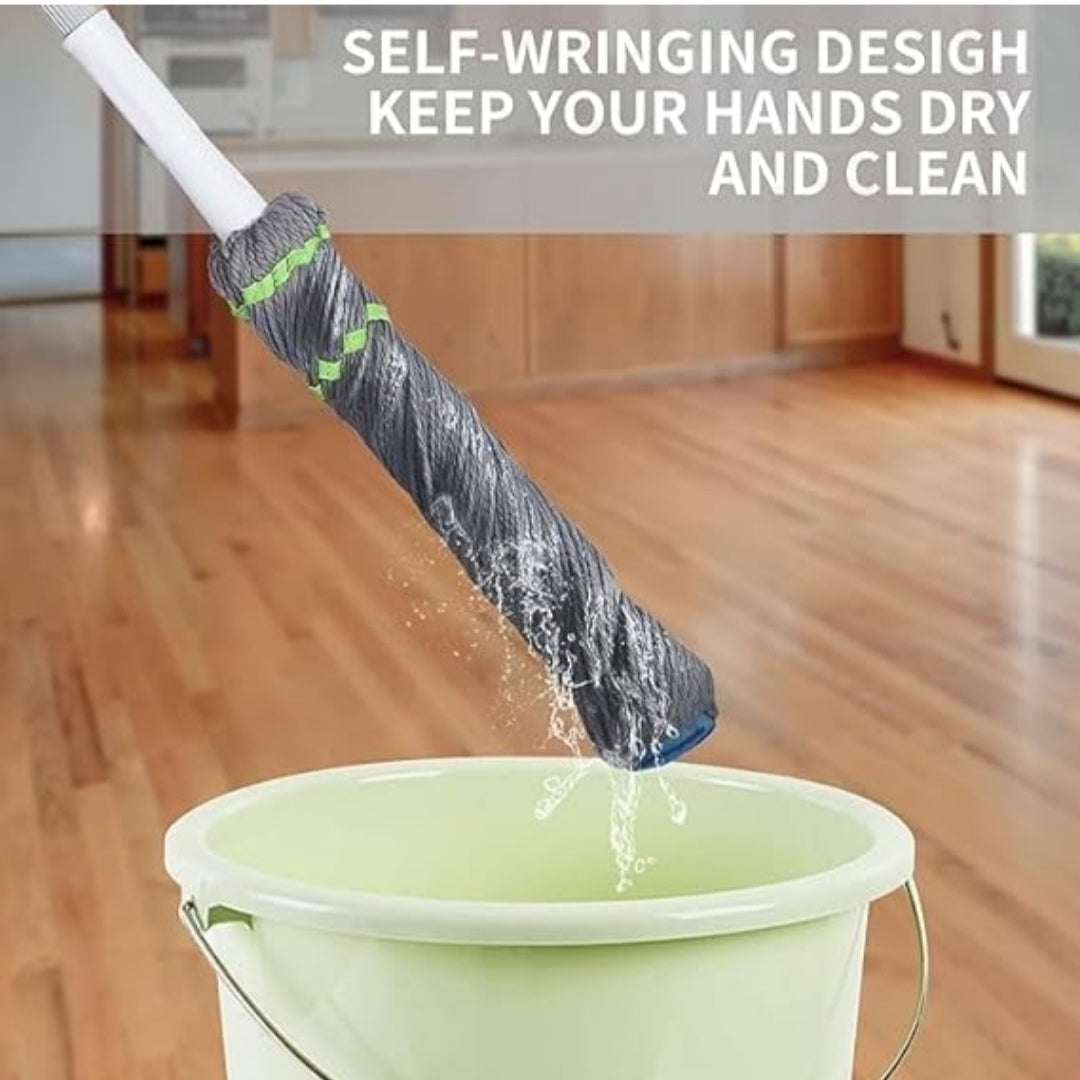 🧹 Microfiber Twist Mop – 360° Spin Cleaning for a Spotless Home