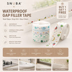 Waterproof & Oil-Proof Self Adhesive Caulk Tape – for Kitchen & Bathroom (Pack of 2 Tape Sets)