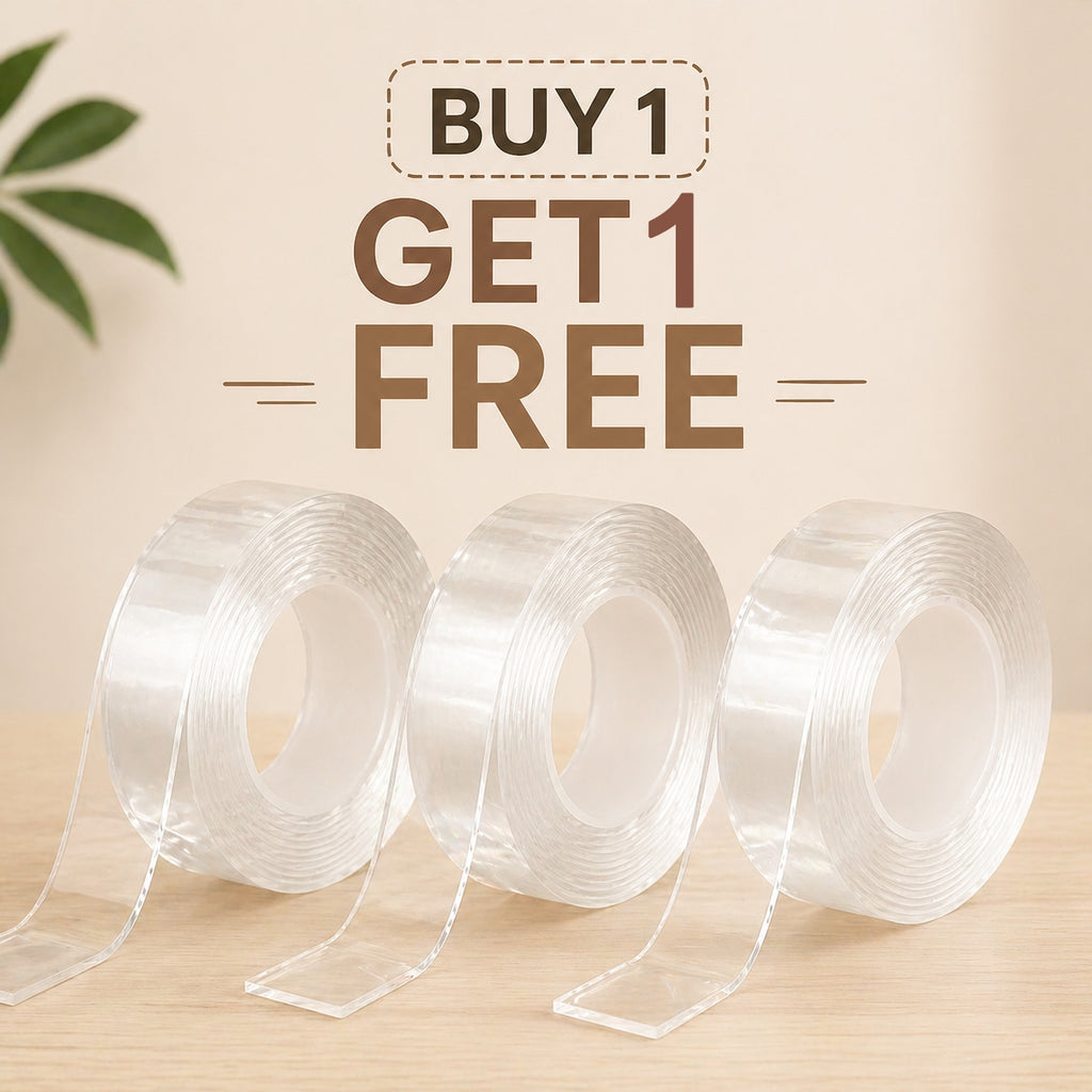Double-Sided Tape – Strong, Invisible & Hassle-Free Fixing (Buy 1 Get 1 Free)